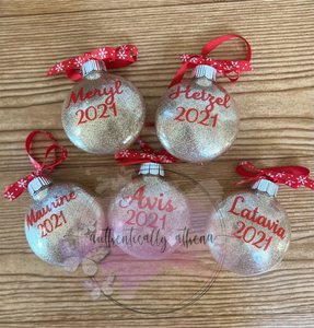 Glittered Christmas Ornaments